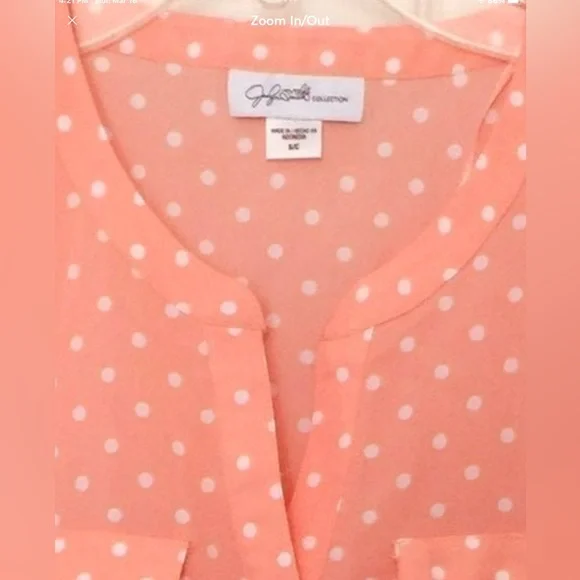 Sheer Chiffon Polka Dot Blouse Small NWT - Picture 2 of 4